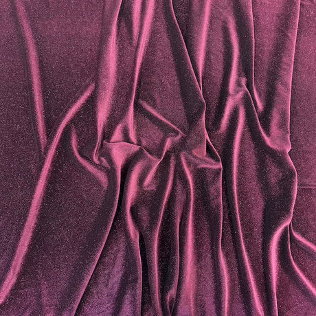 Stretch Velvet Spandex Fabric Misty Glitter