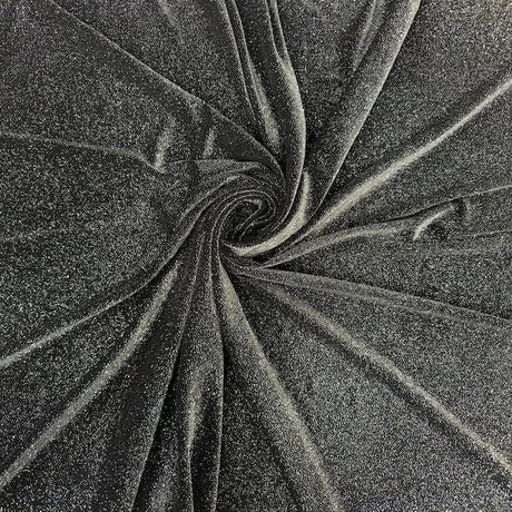 Stretch Velvet Spandex Fabric Misty Glitter