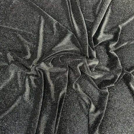 Stretch Velvet Spandex Fabric Misty Glitter