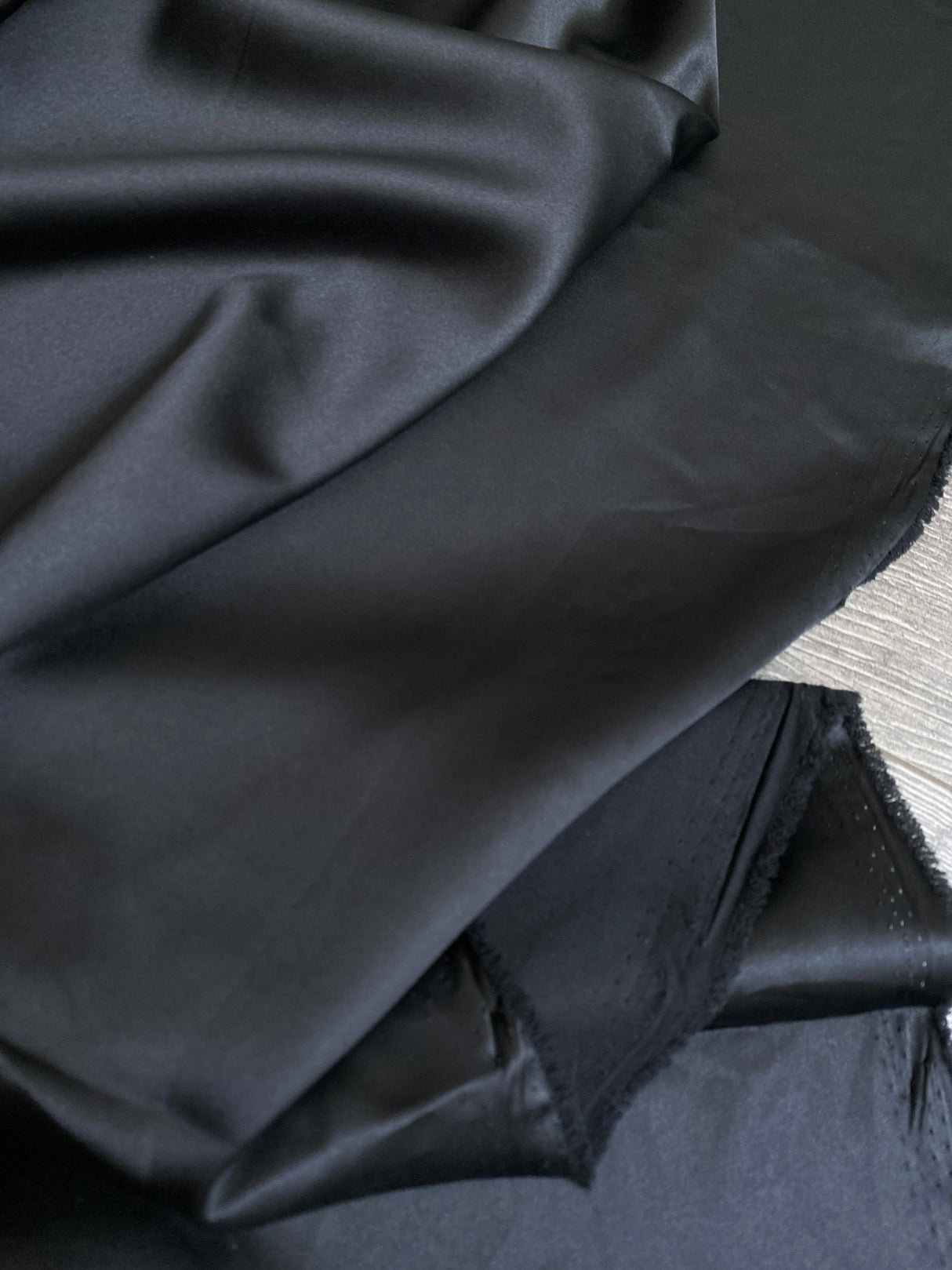 Stretch Satin Black