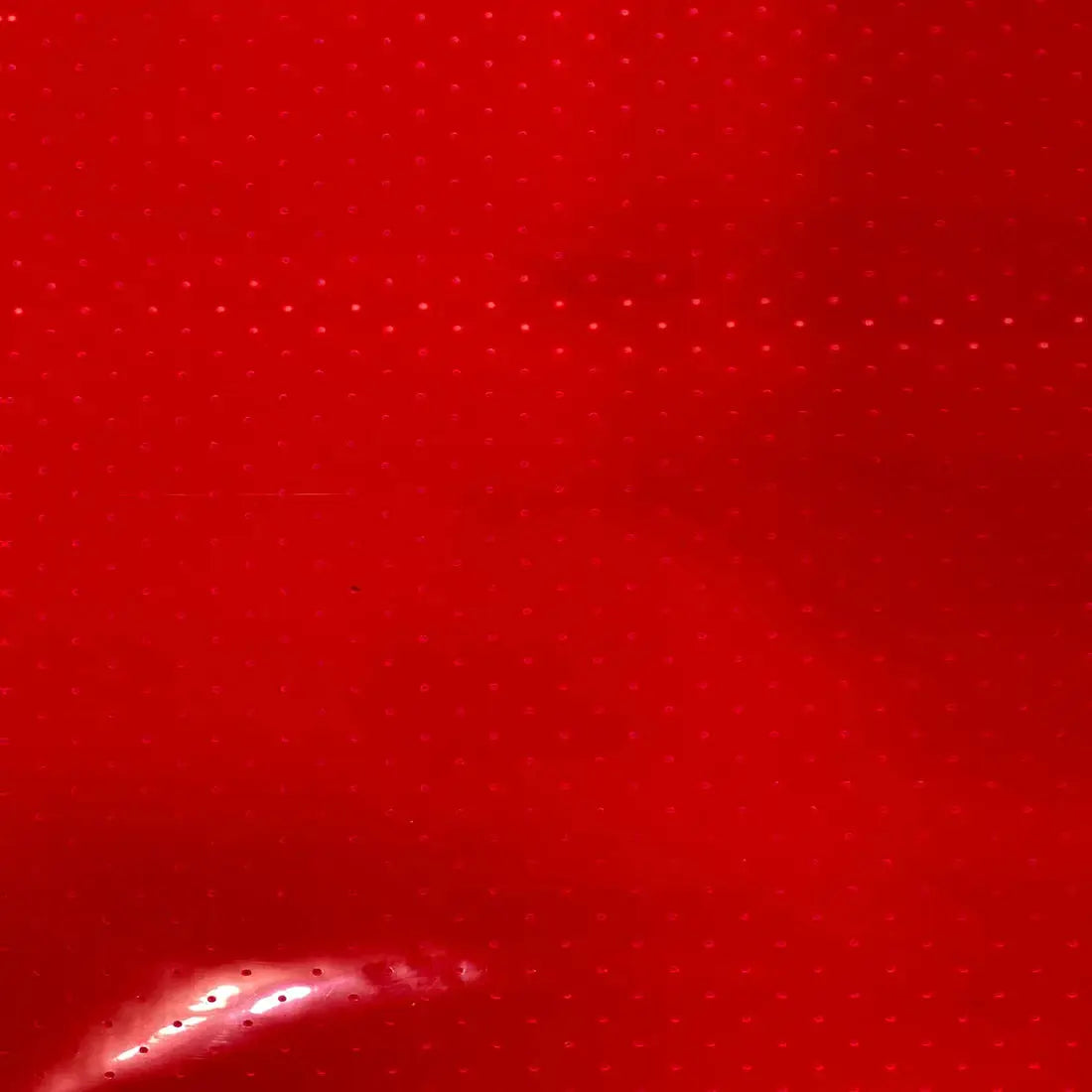Red 12 Gauge Perforated Tinted Plastic Vinyl Fabric