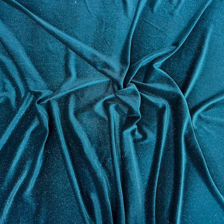 Stretch Velvet Spandex Fabric Misty Glitter