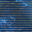 Nylon Spandex Fabric Blue Silver Stripe Foggy Foil 60"