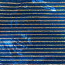 Nylon Spandex Fabric Blue Silver Stripe Foggy Foil 60"