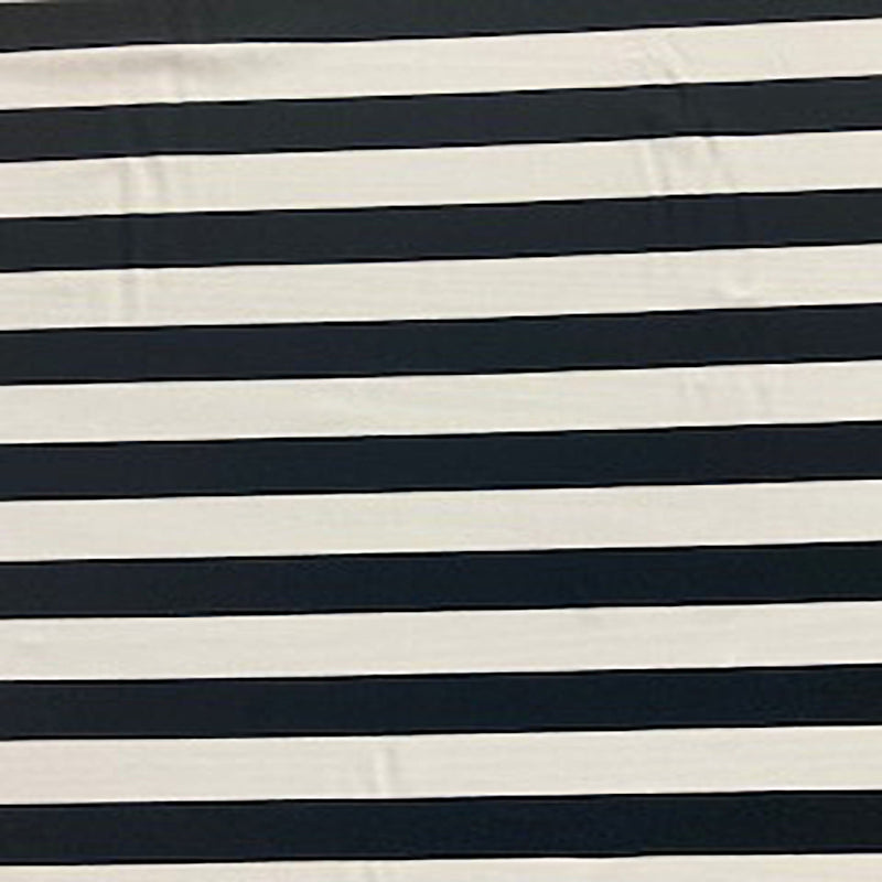 Nylon Spandex Stripe Fabric 1" Black White 60"