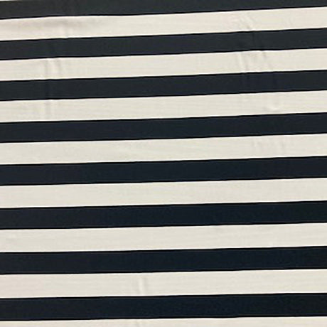 Nylon Spandex Stripe Fabric 1" Black White 60"