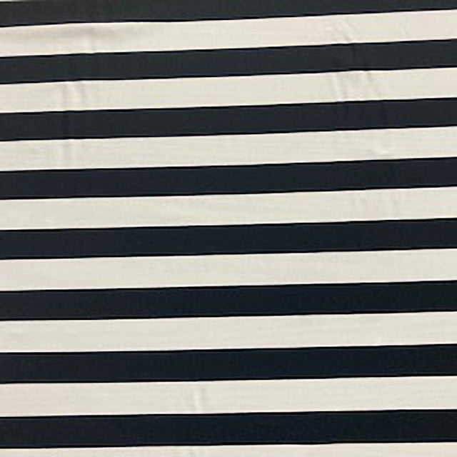 Nylon Spandex Stripe Fabric 1" Black White 60"
