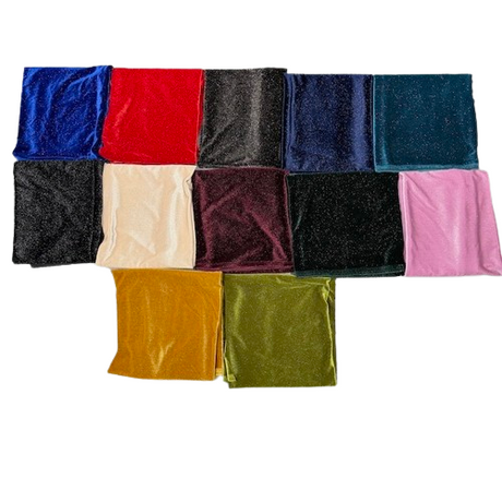 Stretch Velvet Spandex Fabric Misty Glitter