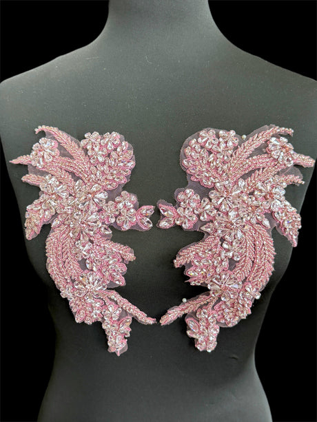 Baby Pink Rhinestone Applique