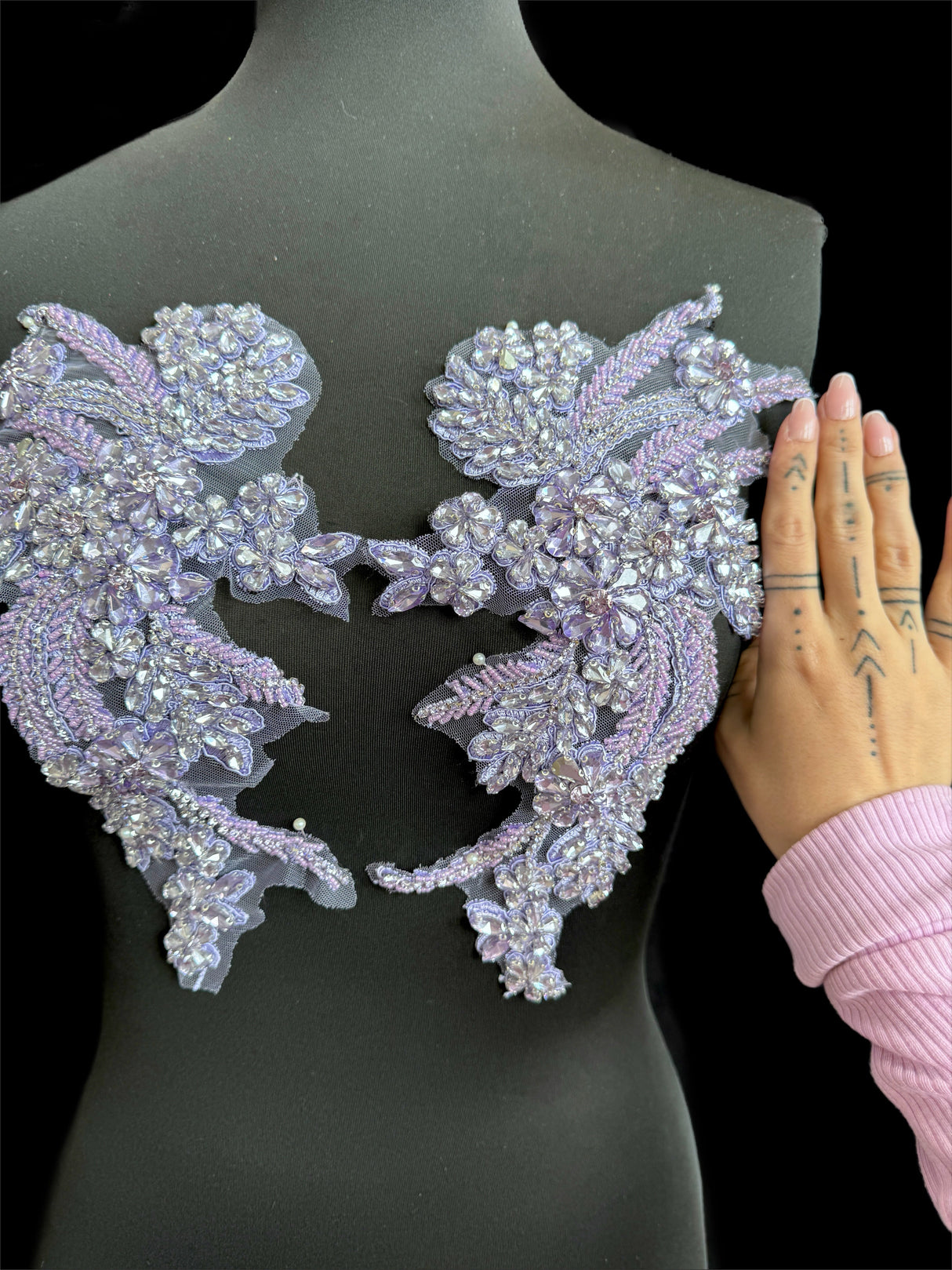 Lilac Rhinestone Applique