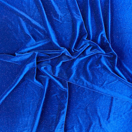 Stretch Velvet Spandex Fabric Misty Glitter