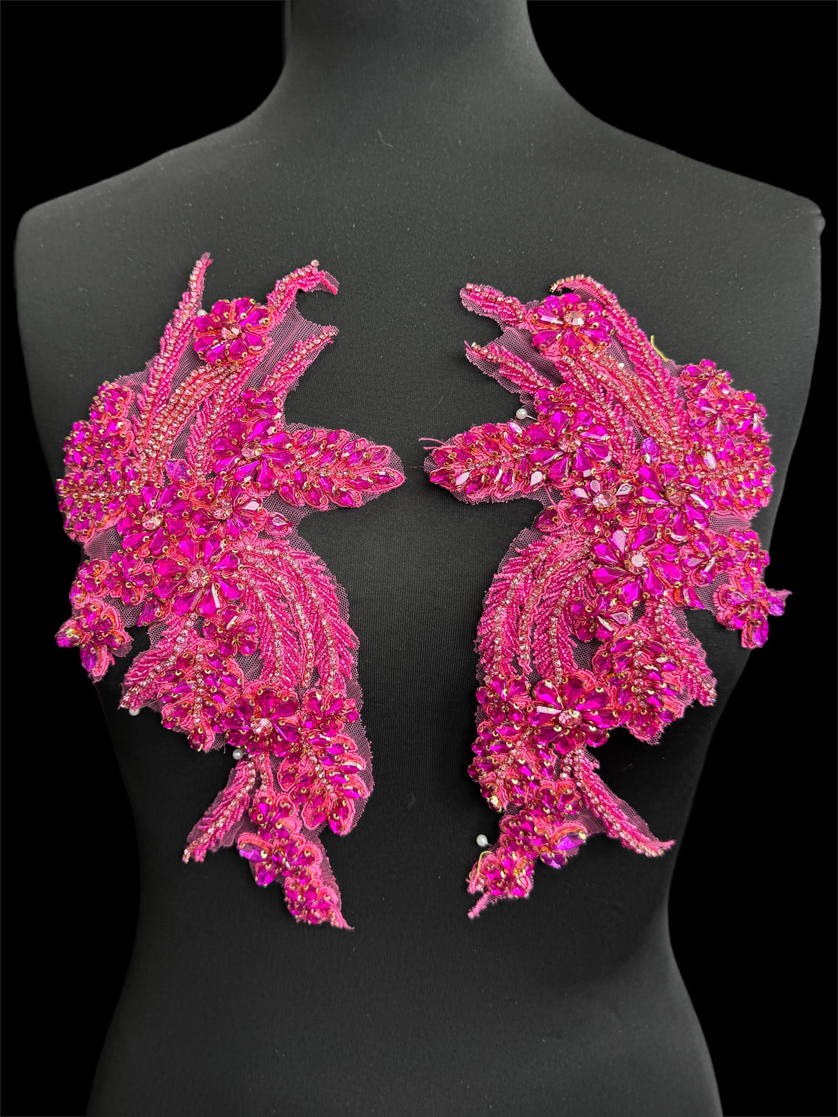 Rhinestone Applique Fuchsia