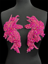 Rhinestone Applique Fuchsia