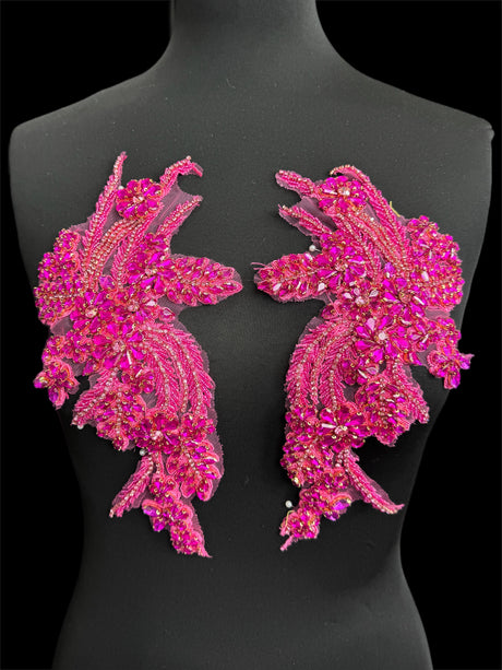 Rhinestone Applique Fuchsia