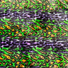 Faux Fur Fabric Multicolor Rainbow Leopard Print