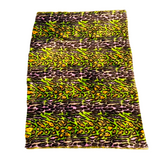 Faux Fur Fabric Multicolor Rainbow Leopard Print