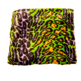 Faux Fur Fabric Multicolor Rainbow Leopard Print