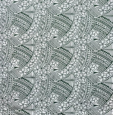 Poly Cotton Hibiscus Traditional Polynesian Tattoo Fabric