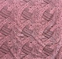 Hibiscus Traditional Polynesian Tattoo Poly Cotton Fabric - Hibiscus Tattoo Pattern, 45" Width, 65% Polyester 35% Cotton (1 Yard)
