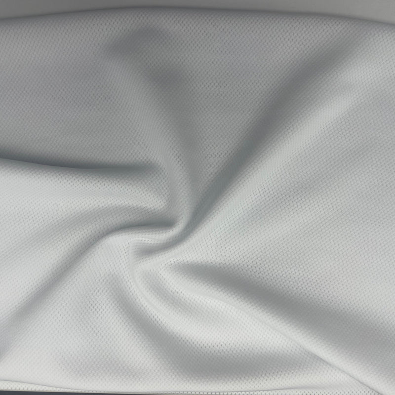 Poly-Spandex Mesh White Performance Activewear