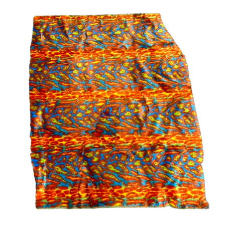 Faux Fur Fabric Multicolor Rainbow Leopard Print