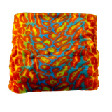 Faux Fur Fabric Multicolor Rainbow Leopard Print
