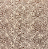 Hibiscus Traditional Polynesian Tattoo Poly Cotton Fabric - Hibiscus Tattoo Pattern, 45" Width, 65% Polyester 35% Cotton (1 Yard)