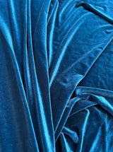 Stretch Velvet Teal Blue