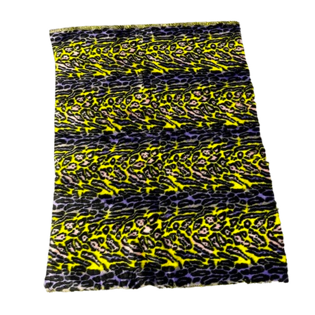Faux Fur Fabric Multicolor Rainbow Leopard Print