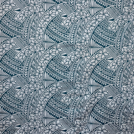 Poly Cotton Hibiscus Traditional Polynesian Tattoo Fabric