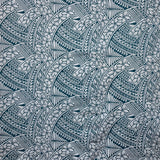 Hibiscus Traditional Polynesian Tattoo Poly Cotton Fabric - Hibiscus Tattoo Pattern, 45" Width, 65% Polyester 35% Cotton (1 Yard)