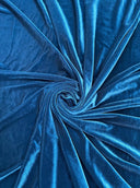 Stretch Velvet Teal Blue