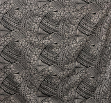 Poly Cotton Hibiscus Traditional Polynesian Tattoo Fabric