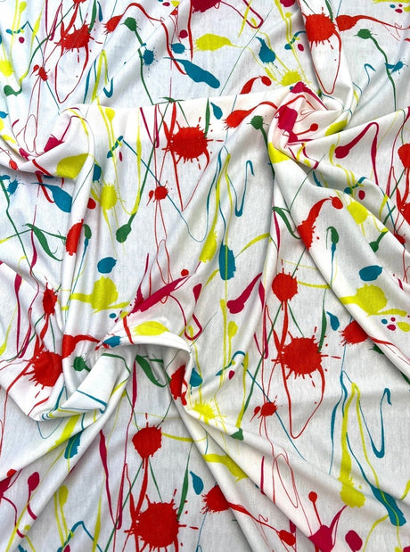 Shiny Jersey Knit Tie Dye Multicolor
