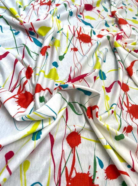 Shiny Jersey Knit Tie Dye Multicolor