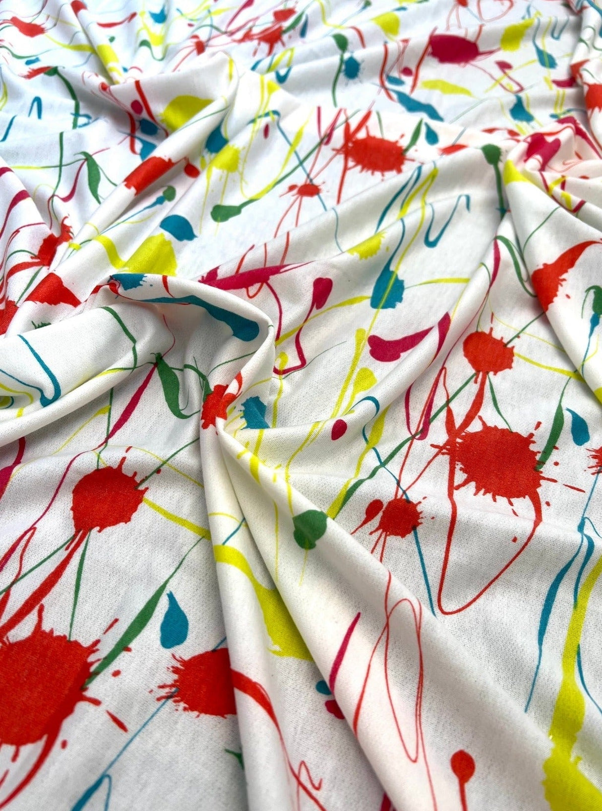 Shiny Jersey Knit Tie Dye Multicolor