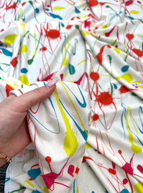 Shiny Jersey Knit Tie Dye Multicolor