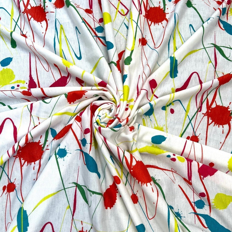Shiny Jersey Knit Tie Dye Multicolor