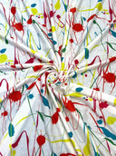 Shiny Jersey Knit Tie Dye Multicolor