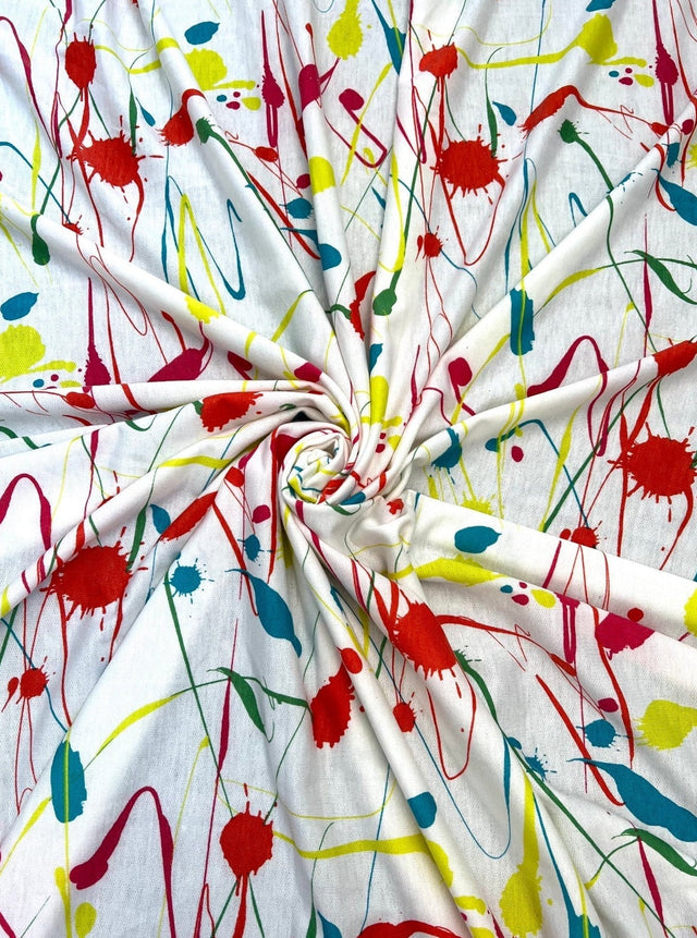 Shiny Jersey Knit Tie Dye Multicolor