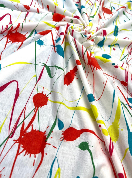 Shiny Jersey Knit Tie Dye Multicolor