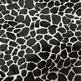 Nylon Spandex Giraffe Print Fabric 45" Black White