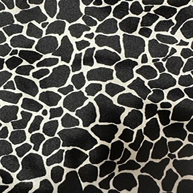 Nylon Spandex Giraffe Print Fabric 45" Black White