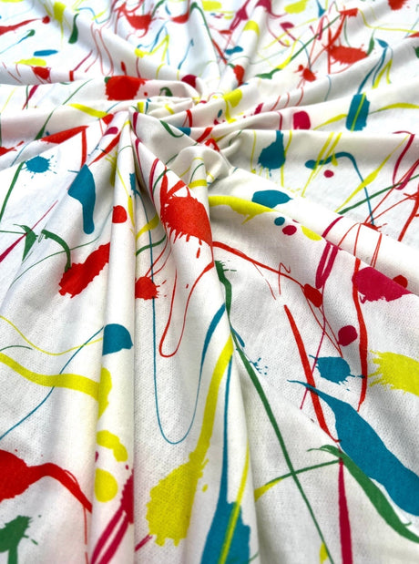 Shiny Jersey Knit Tie Dye Multicolor