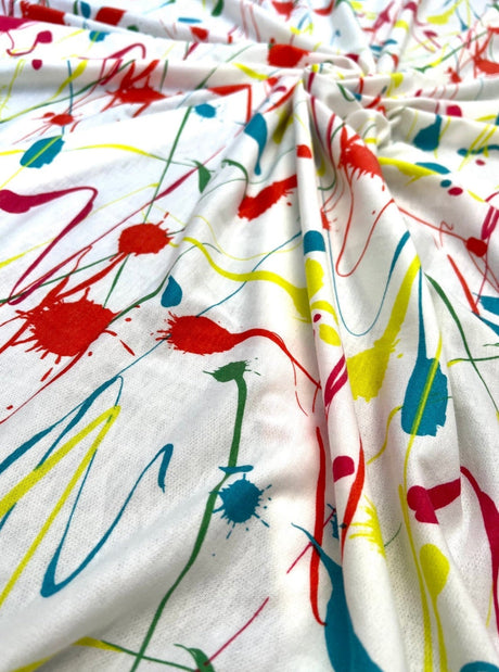 Shiny Jersey Knit Tie Dye Multicolor