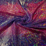 Nylon Spandex Tie-Dye Hologram Fabric