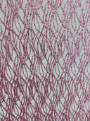 Pink Glitter Lace on Mesh