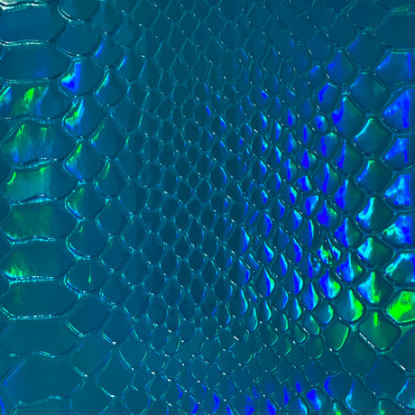 Iridescent Viper Sopythana Vinyl Fabric - Snake Skin, Iridescent, 54" Width (1 Yard)