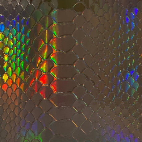 Iridescent Snake Skin Vinyl Fabric