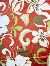 Printed Satin Rust Floral